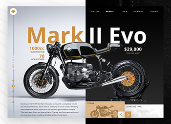 13款炫酷摩托车网页设计