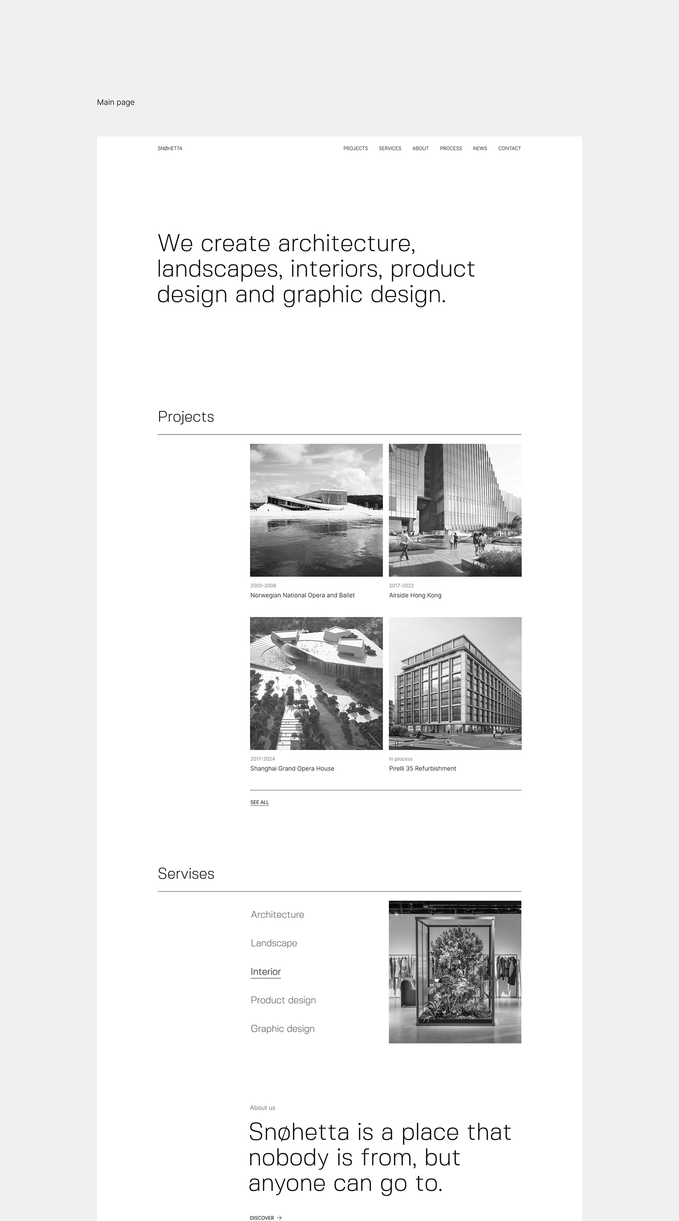 Snøhetta极简风格网站设计