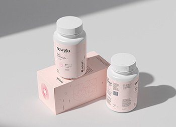 极简风格的Newglo药盒包装设计