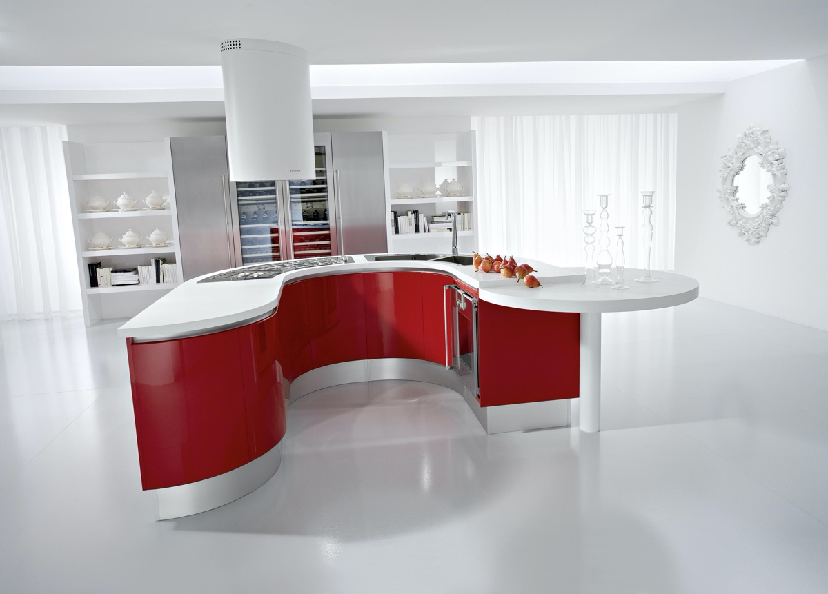热情似火！51款惊艳的红色厨房设计