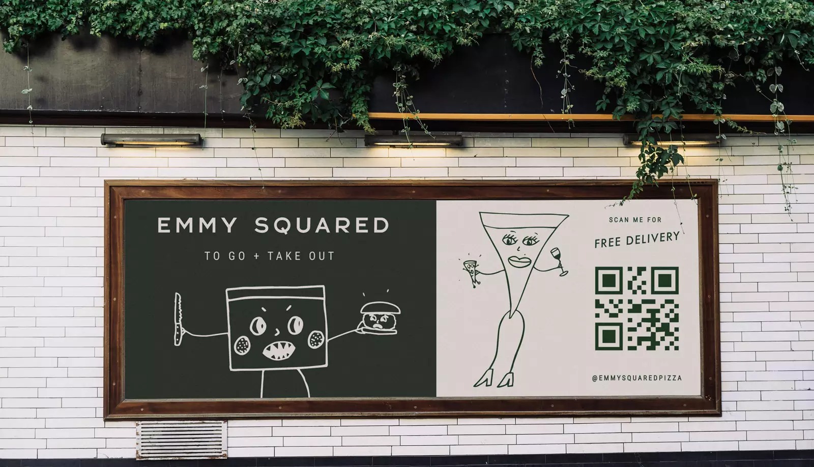 Emmy Squared披萨品牌形象设计