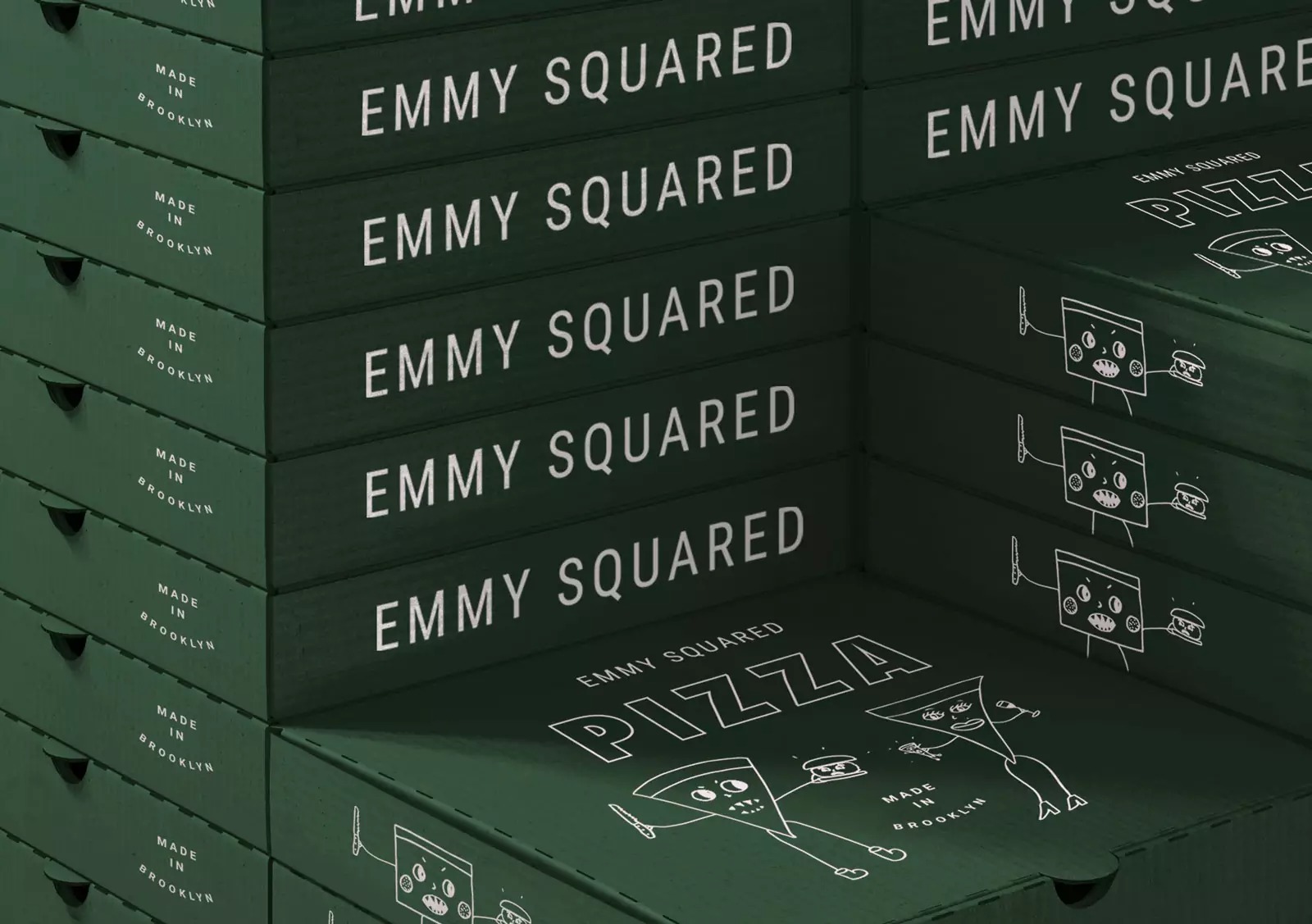 Emmy Squared披萨品牌形象设计