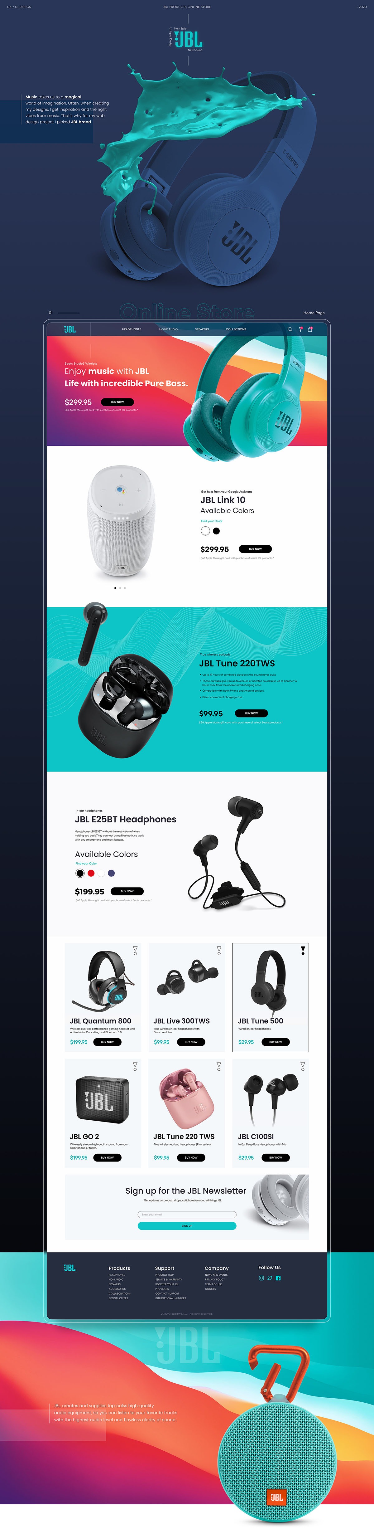 JBL在线购物商城网页概念设计
