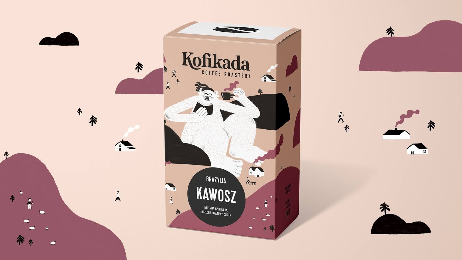 时尚插画风！KOFIKADA咖啡包装盒设计
