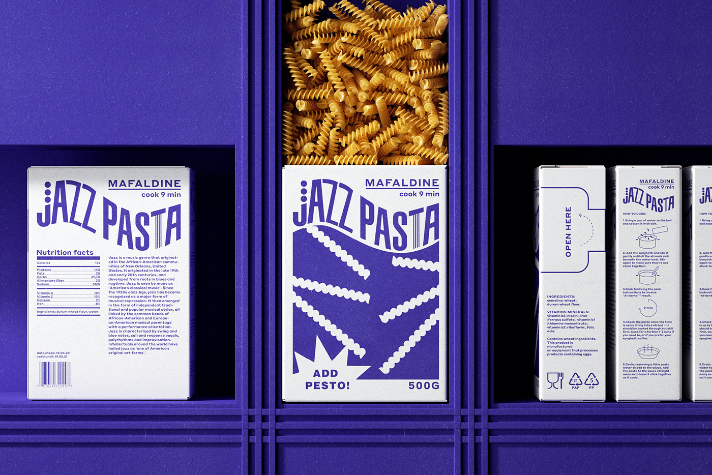 JAZZ PASTA意大利面包装盒设计