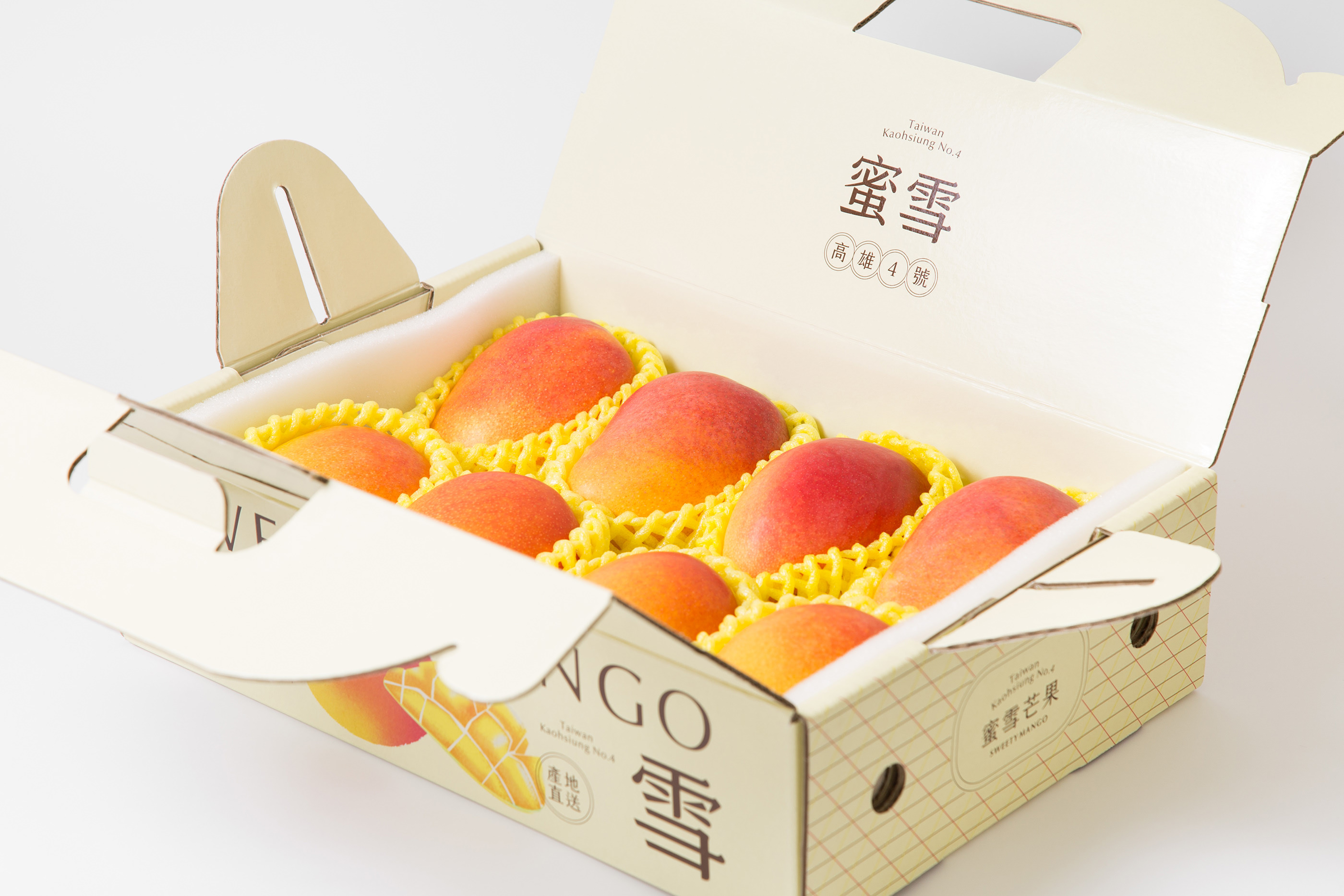 台湾蜜雪芒果礼盒包装设计