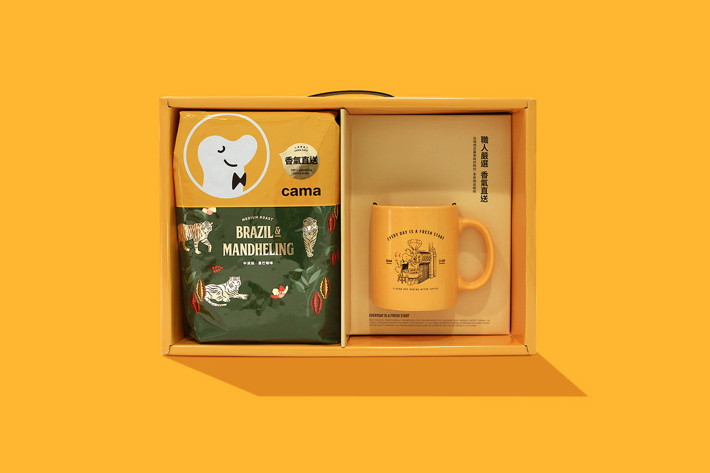 cama café咖啡豆礼盒包装设计