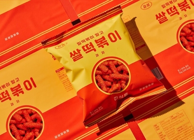 韩国复古风格零食小吃包装设计