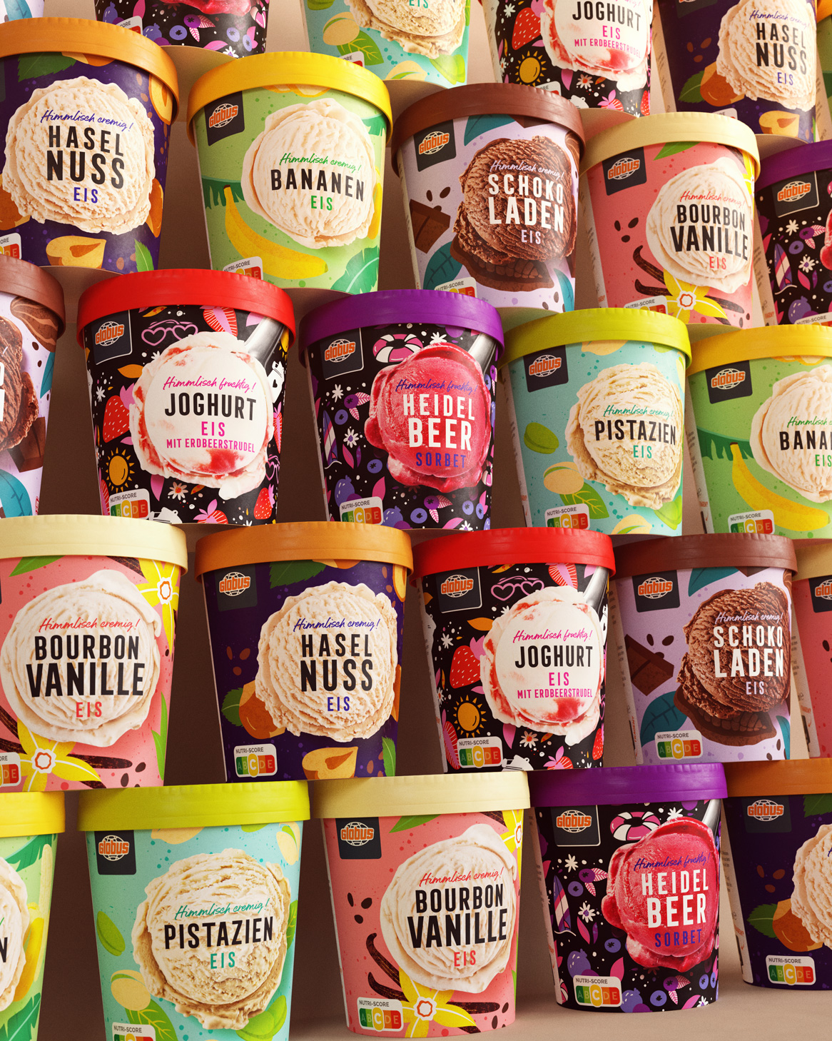 色彩缤纷! Globus冰淇淋包装设计