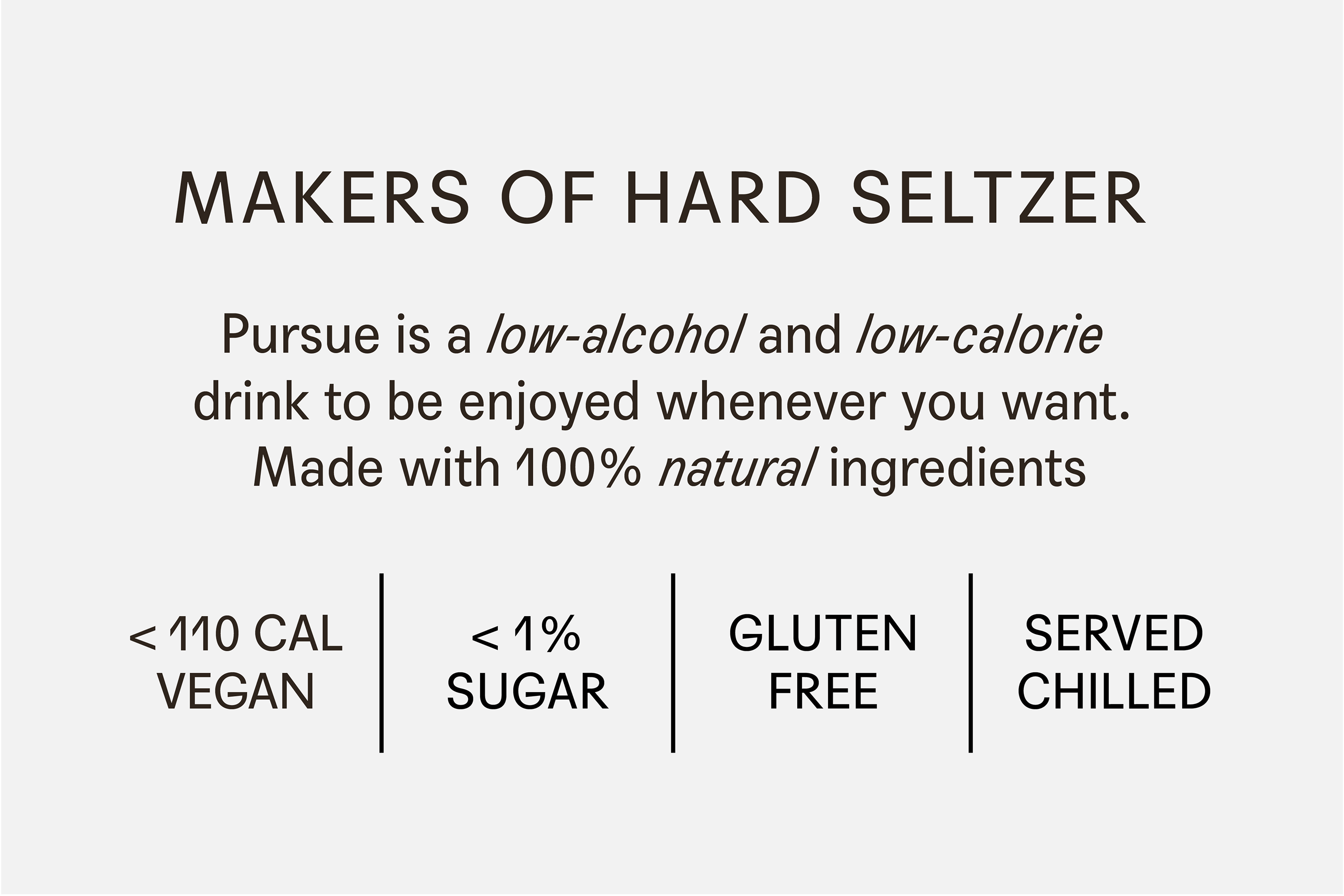 Pursue Hard Seltzer饮料品牌包装设计
