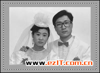 Photoshop应用实例&nbsp;制作浪漫结婚纪念邮票