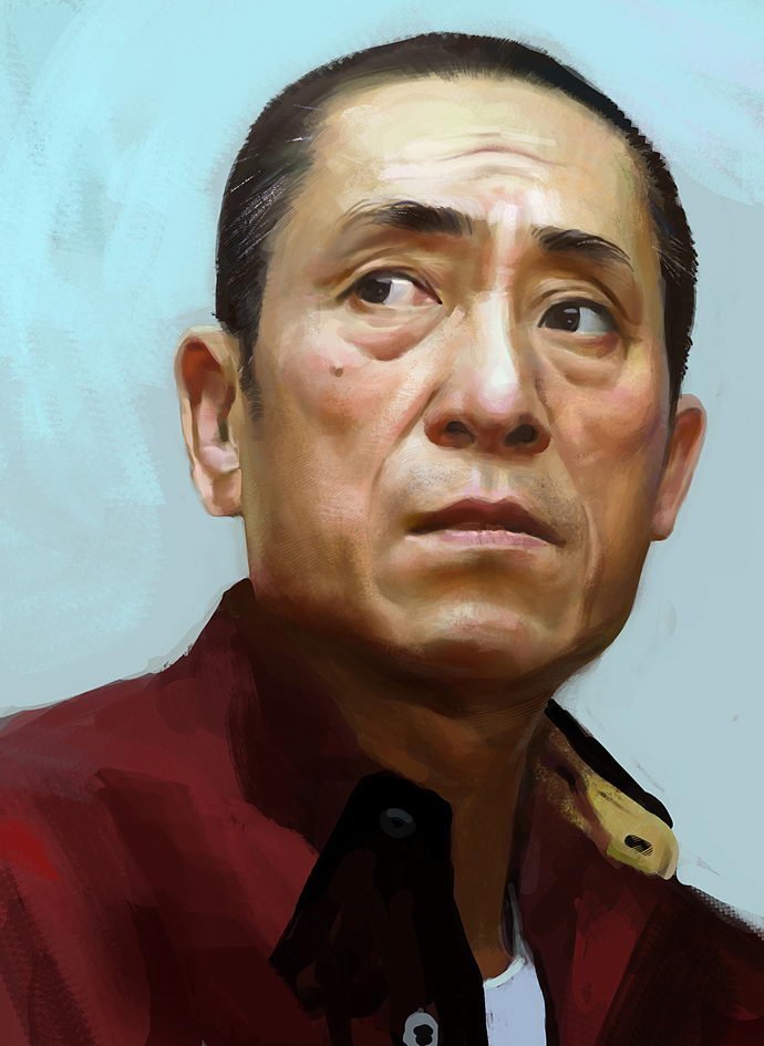 中国电影导演手绘写实-张艺谋