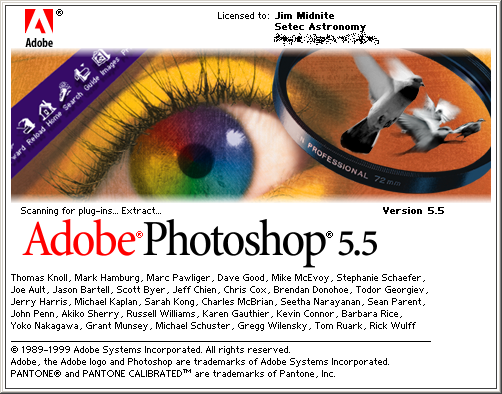 ADOBE PHOTOSHOP各版本界面设计