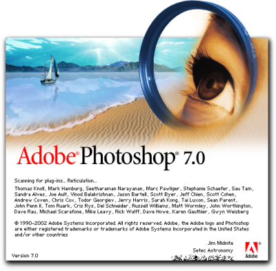 ADOBE PHOTOSHOP各版本界面设计