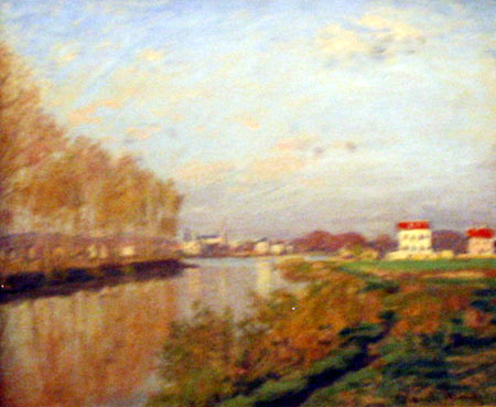 阿尔让特依的塞纳河-莫奈