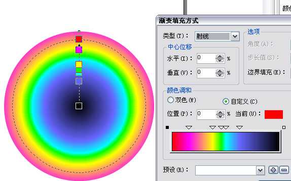 CORELDRAW制作彩虹效果