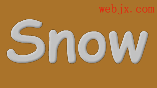 Photoshop图层样式制作堆雪立体字