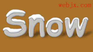 Photoshop图层样式制作堆雪立体字