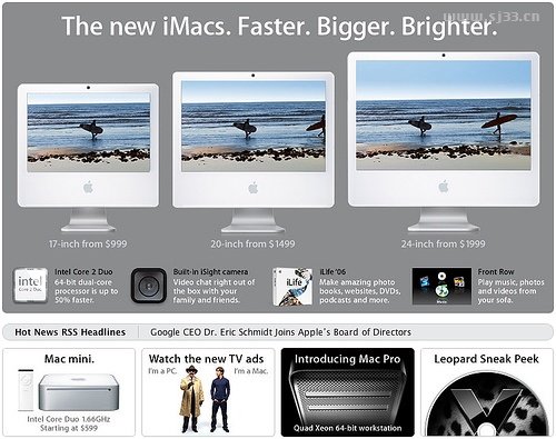 Apple历年网站首页设计(一)