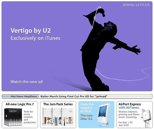 Apple历年网站首页设计(二)
