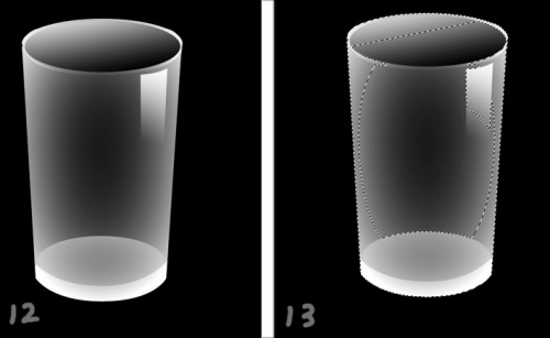 Photoshop绘制透明玻璃杯