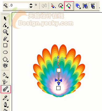 CorelDRAW交互式变形绘制孔雀