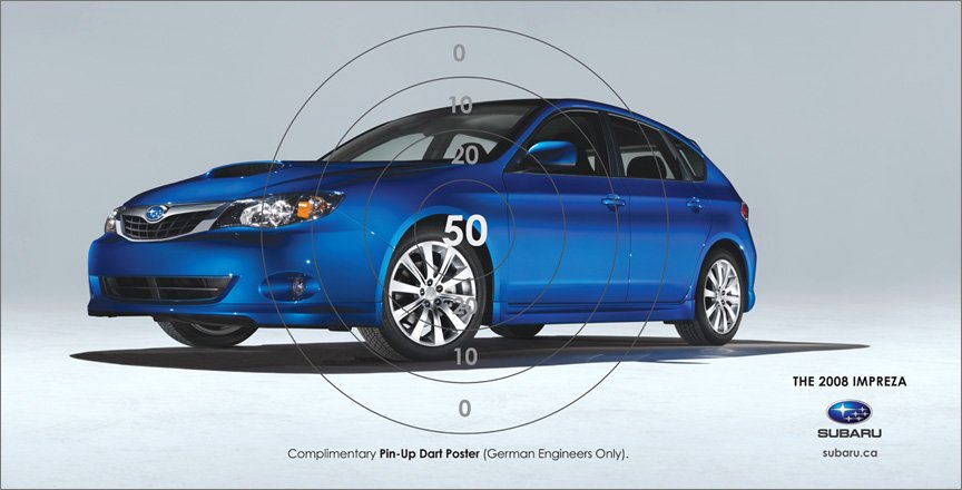 斯巴鲁08款Impreza翼豹平面广告设计