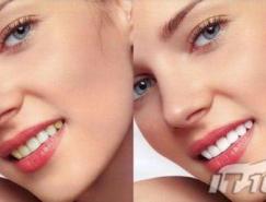 PhotoshopCS3:为美女美白牙齿