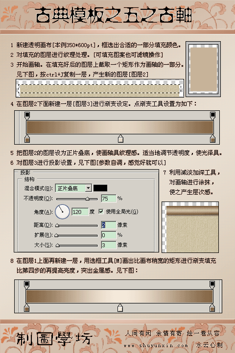 P绘制古典古轴