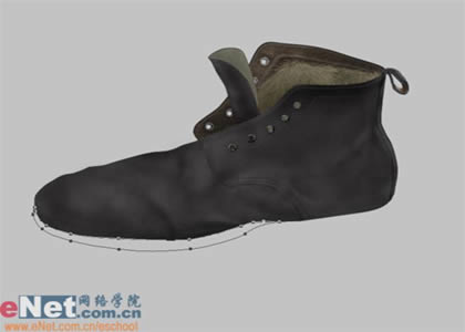 Photoshop鼠绘一只旧皮鞋