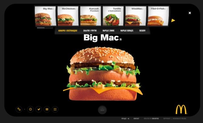 麦当劳精美网站设计欣赏