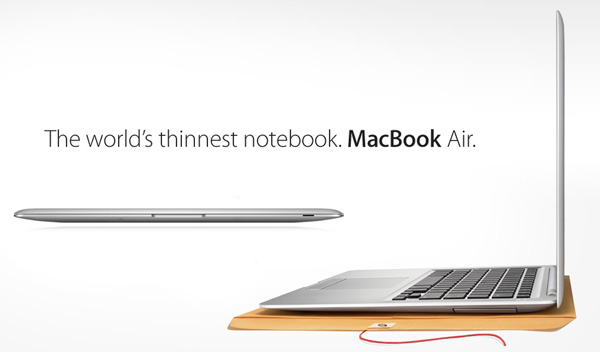 世界最薄的笔记本:MacBook Air