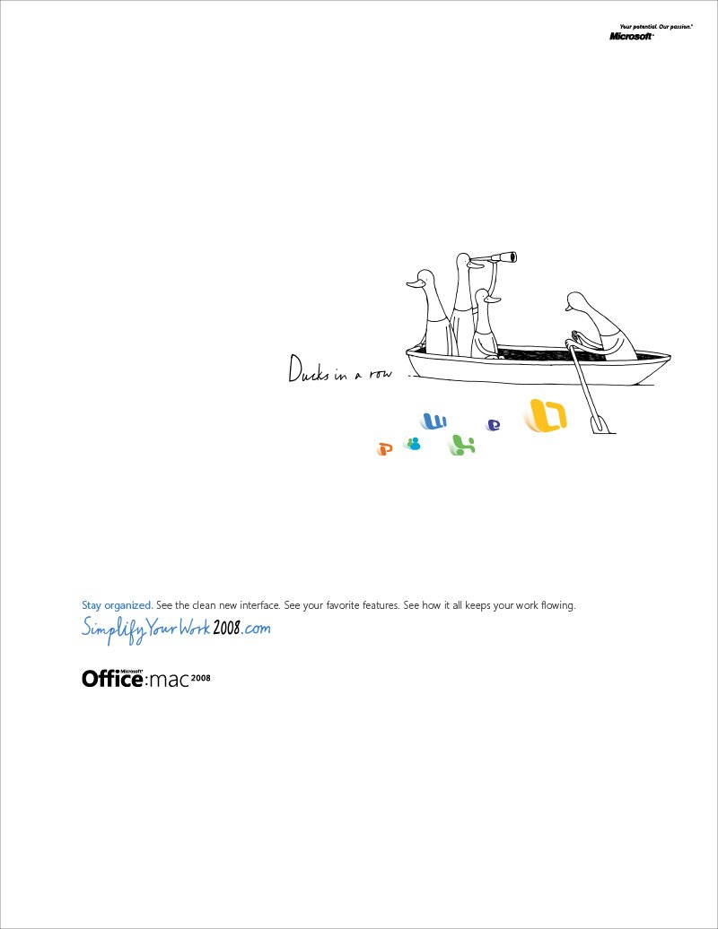 Microsoft Office for Mac 2008平面广告欣赏