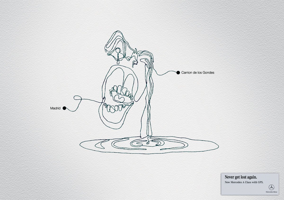 Mercedes GPS导航创意广告