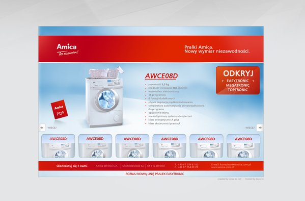 Amica洗衣机网页设计