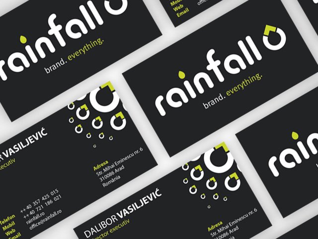 rainfall标志和VI设计
