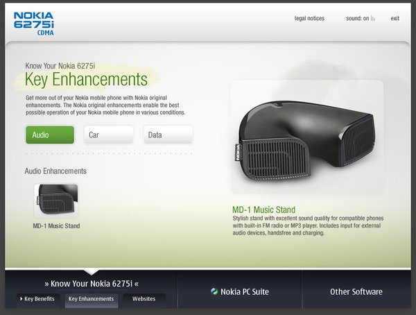NOKIA 6275i手机网页设计