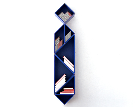 独特创意的tangram七巧板组合书架设计