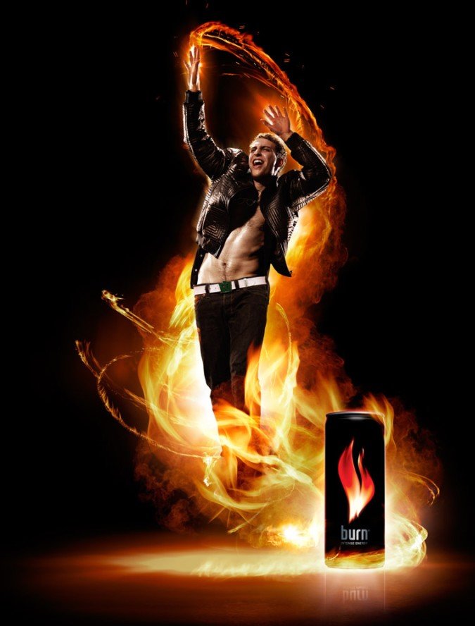 可口可乐Burn能量饮料海报设计
