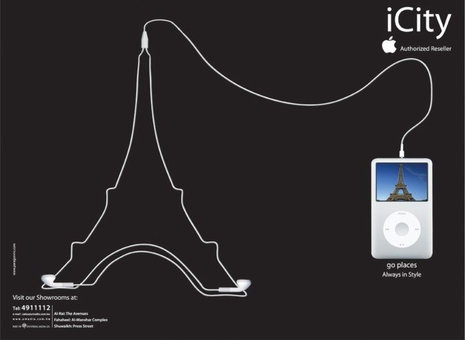 iCity:苹果 iPod 平面广告设计