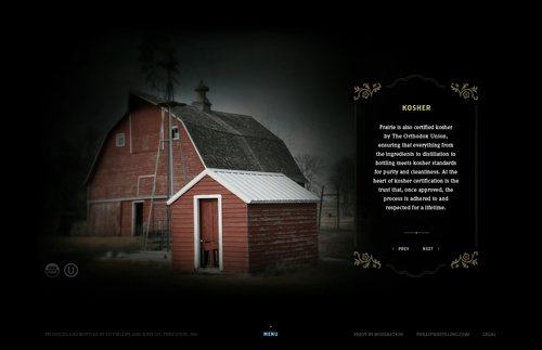 Prairie酒网页界面设计