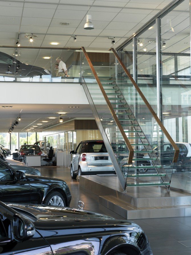 挪威奥斯陆奔驰汽车4S店室内和建筑欣赏