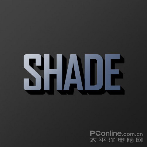 Photoshop制作光线照射效果的立体文字