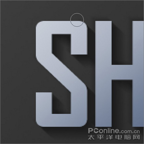 Photoshop制作光线照射效果的立体文字