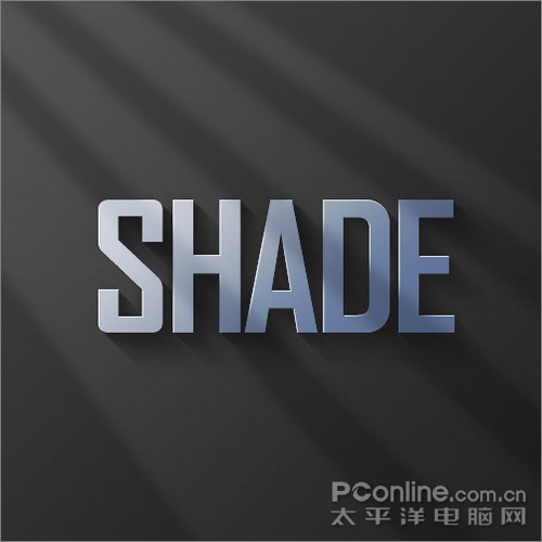 Photoshop制作光线照射效果的立体文字