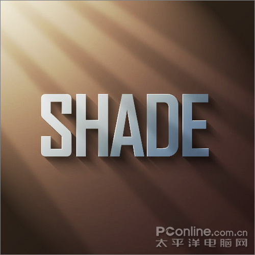 Photoshop制作光线照射效果的立体文字