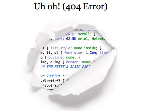 国外创意404错误页面设计欣赏