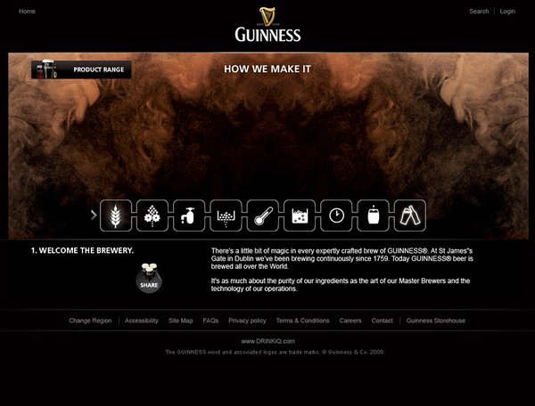 guinness啤酒网站界面设计欣赏