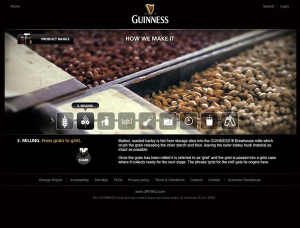 guinness啤酒网站界面设计欣赏