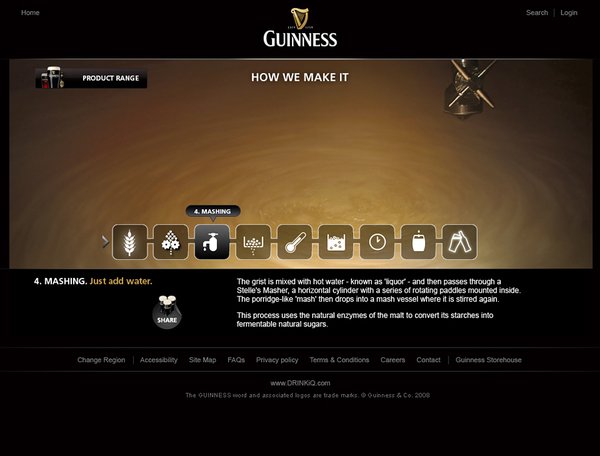 guinness啤酒网站界面设计欣赏